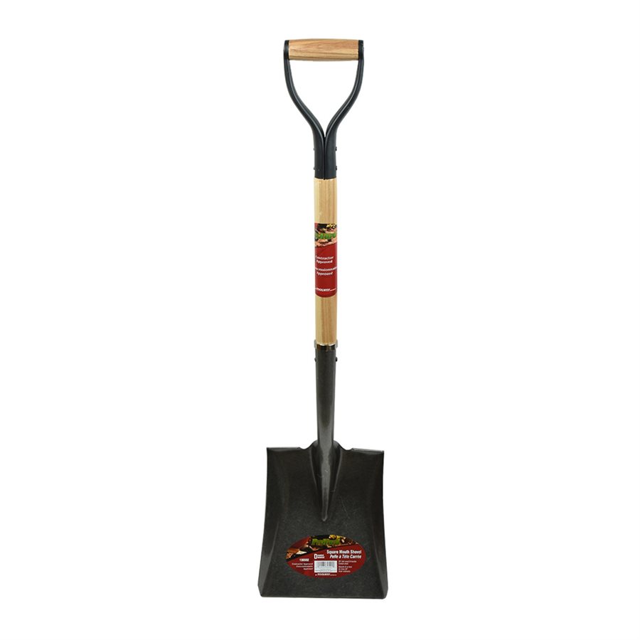 AMTECH Builders Shovel - Heavy Duty Square Mouth Spade With D-Handle - Steel U1850