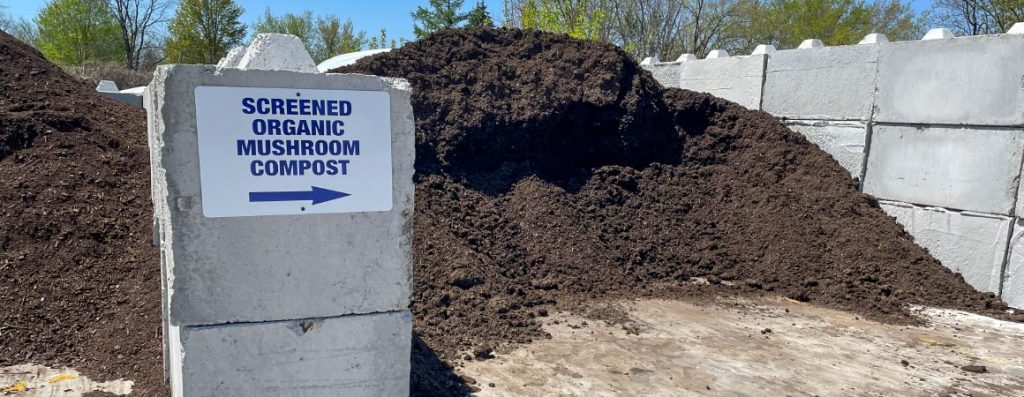 mushroom compost at the depot