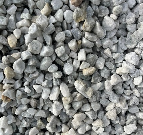 Pile of 3/4" to 1 1/2" White Calcite Stone